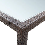 HKH Mesa de Jantar P/ Exterior 200x150x74 Cm Vime Pe Castanho - Marrom