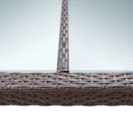 HKH Mesa de Jantar P/ Exterior 200x150x74 Cm Vime Pe Castanho - Marrom