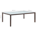 HKH Mesa de Jantar P/ Exterior 200x150x74 Cm Vime Pe Castanho - Marrom