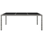 HKH Mesa de Jantar P/ Exterior 200x150x74 Cm Vime Pe - Cinzento