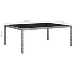 HKH Mesa de Jantar P/ Exterior 200x150x74 Cm Vime Pe - Cinzento