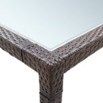 HKH Mesa de Jantar para Jardim 200x200x74 Cm Vime Pe Castanho - Marrom