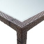 HKH Mesa de Jantar para Jardim 200x200x74 Cm Vime Pe Castanho - Marrom