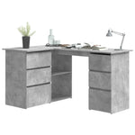 HKH Escritorio Rinconero De Madera Aglomerada Cemento - Gris