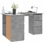 HKH Escritorio Rinconero De Madera Aglomerada Cemento - Gris