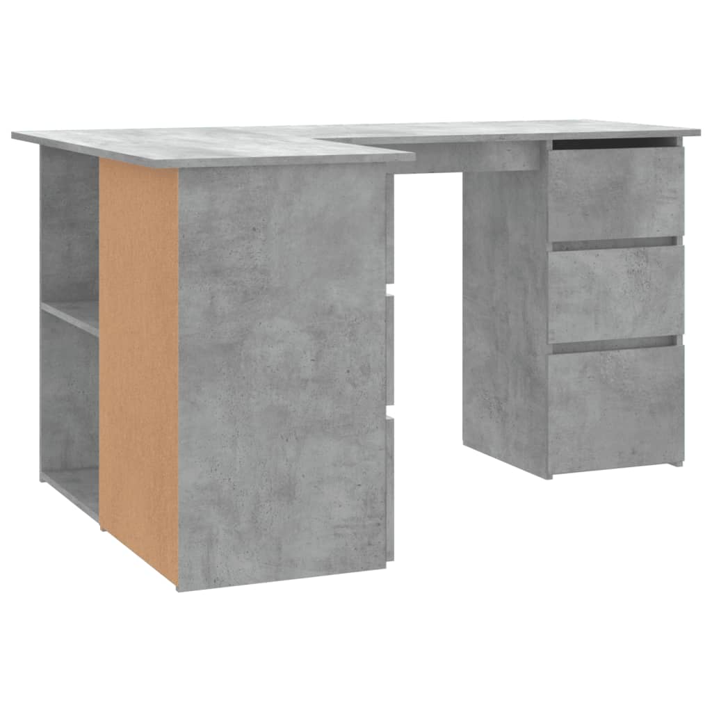 HKH Escritorio Rinconero De Madera Aglomerada Cemento - Gris