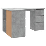 HKH Escritorio Rinconero De Madera Aglomerada Cemento - Gris