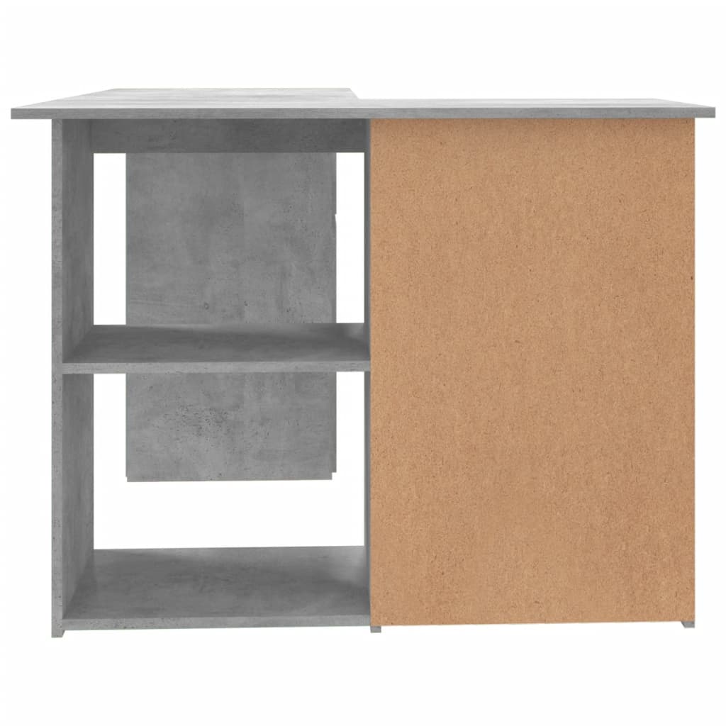 HKH Escritorio Rinconero De Madera Aglomerada Cemento - Gris