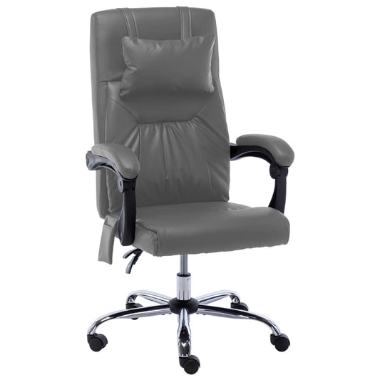 HKH Cadeira Escritório com Função Massagem Couro Artificial - Antracite