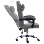Silla de oficina HKH con función de masaje Piel sintética - Antracita