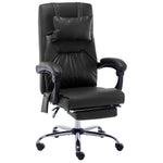 Silla de Oficina HKH con Función de Masaje Piel Sintética - Negro