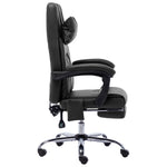 Silla de Oficina HKH con Función de Masaje Piel Sintética - Negro