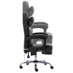 Silla de Oficina HKH con Función de Masaje Piel Sintética - Negro