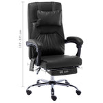 Silla de Oficina HKH con Función de Masaje Piel Sintética - Negro