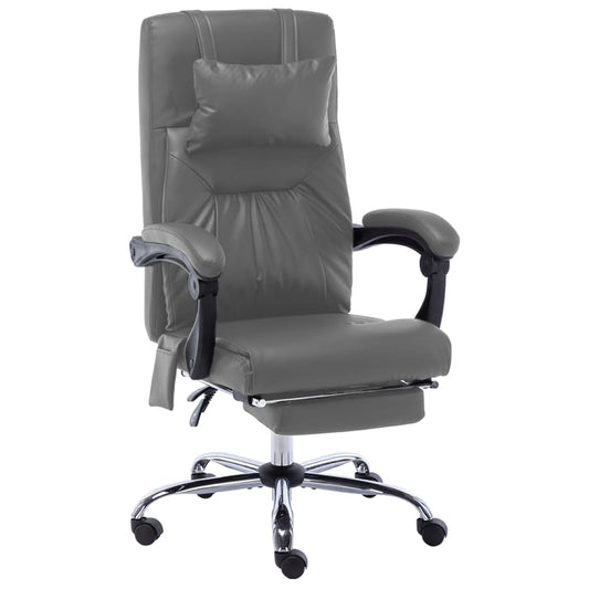 HKH Cadeira Escritório com  Função Massagem Couro Artificial - Antracite