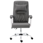 HKH Cadeira Escritório com Função Massagem Couro Artificial - Cinzento