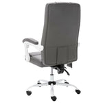 HKH Cadeira Escritório com Função Massagem Couro Artificial - Cinzento