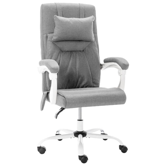 HKH Cadeira de Escritório com Função de Massagem Tecido - Cinzento