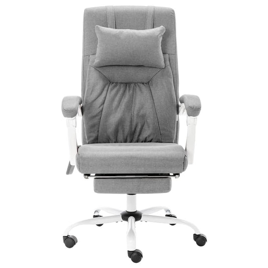 HKH Cadeira de Escritório com Função de Massagem Tecido - Cinzento