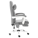 Silla de oficina HKH con función de masaje de tela - Gris