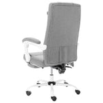 Silla de oficina HKH con función de masaje de tela - Gris