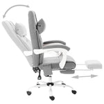 Silla de oficina HKH con función de masaje de tela - Gris