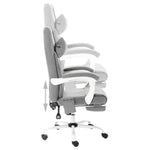 Silla de oficina HKH con función de masaje de tela - Gris