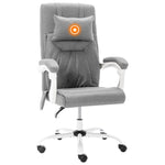Silla de oficina HKH con función de masaje de tela - Gris