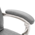 Silla de oficina HKH con función de masaje de tela - Gris