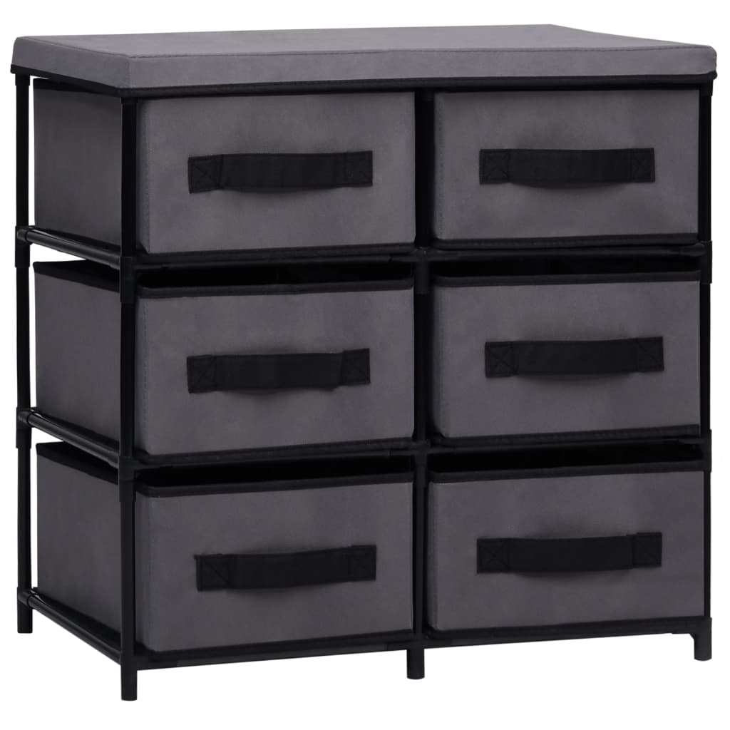 HKH Armario de Almacenamiento con 6 Cajones de Acero - 55x29x55 Cm - Gris