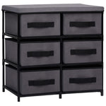 HKH Armario de Almacenamiento con 6 Cajones de Acero - 55x29x55 Cm - Gris