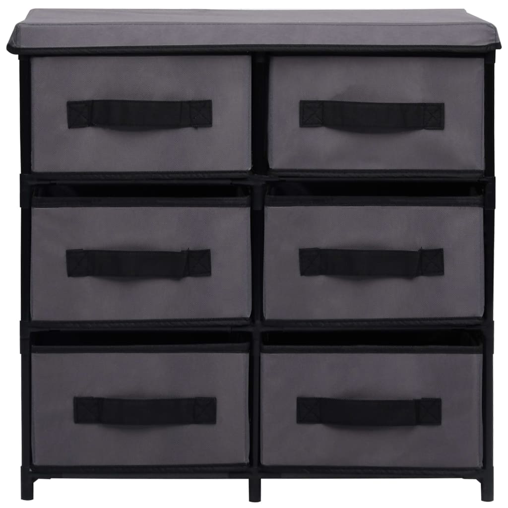 HKH Armario de Almacenamiento con 6 Cajones de Acero - 55x29x55 Cm - Gris