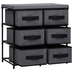 HKH Armario de Almacenamiento con 6 Cajones de Acero - 55x29x55 Cm - Gris