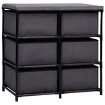 HKH Armario de Almacenamiento con 6 Cajones de Acero - 55x29x55 Cm - Gris