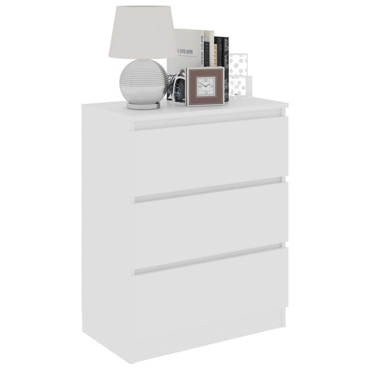 HKH Aparador em Madeira Processada com 3 Gavetas 60 X 35 X 76 Cm - Branco