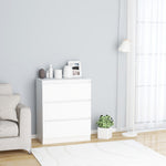 HKH Aparador em Madeira Processada com 3 Gavetas 60 X 35 X 76 Cm - Branco