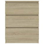 HKH Cómoda de Madera Procesada con 3 Cajones 60 x 35 x 76 cm - Roble Sonoma