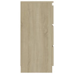HKH Cómoda de Madera Procesada con 3 Cajones 60 x 35 x 76 cm - Roble Sonoma