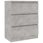 HKH Aparador de Madera Procesada con 3 Cajones 60 X 35 X 76 Cm - Gris Cemento