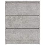 HKH Aparador de Madera Procesada con 3 Cajones 60 X 35 X 76 Cm - Gris Cemento