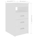 HKH Mueble C/ Cajones - 40x50x76 Cm - Blanco