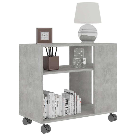 HKH Mesa Auxiliar Gris Cemento de Madera Procesada