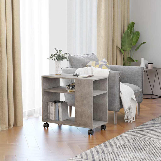 HKH Mesa Auxiliar Gris Cemento de Madera Procesada