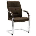 Silla de oficina HKH Cantilever de tela - Marrón