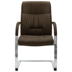 Silla de oficina HKH Cantilever de tela - Marrón