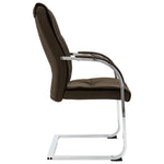 Silla de oficina HKH Cantilever de tela - Marrón