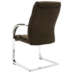 Silla de oficina HKH Cantilever de tela - Marrón