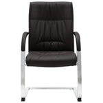 Silla de oficina cantilever HKH de piel sintética - Negro