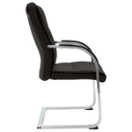 Silla de oficina cantilever HKH de piel sintética - Negro