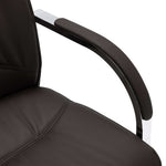 Silla de oficina cantilever HKH de piel sintética - Negro